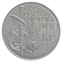 Česká mincovna 200. výročí zahájení výuky na Pražské konzervatoři 200 Kč 2011 stříbrná mince Proof 13 g