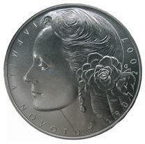 Česká mincovna 100. výročí narození Jarmily Novotné 200 Kč 2007 stříbrná mince Proof 13 g