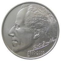 Česká mincovna 150. výročí narození Gustava Mahlera 200 Kč 2010 stříbrná mince Proof 13 g