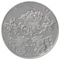 Česká mincovna 500. výročí vydání Klaudyánovy mapy 200 Kč 2018 stříbrná mince Proof 13 g