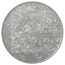 Česká mincovna 100. výročí zahájení vydávání československých platidel 500 Kč 2019 stříbrná mince Proof 25 g - Obrázek 2