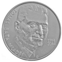 Česká mincovna 100. výročí narození Tomáše Bati mladšího 200 Kč 2014 stříbrná mince Proof 13 g