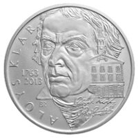 Česká mincovna 250. výročí narození Aloyse Klara 200 Kč 2013 stříbrná mince Proof 13 g