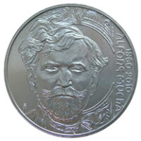 Česká mincovna 150. výročí narození Alfonse Muchy 200 Kč 2010 stříbrná mince Proof 13 g