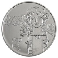 Česká mincovna 100. výročí otevření Obecního domu v Praze 200 Kč 2012 stříbrná mince Proof 13 g