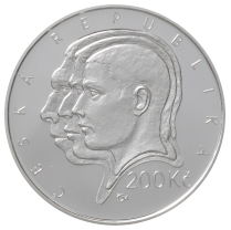 Česká mincovna 150. výročí narození Aleše Hrdličky 200 Kč 2019 stříbrná mince Proof 13 g - Obrázek 2