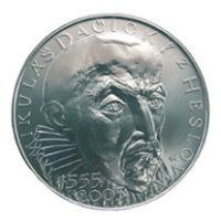 Česká mincovna 450. výročí narození Mikuláše Dačického z Heslova 200 Kč 2005 stříbrná mince Proof 13 g