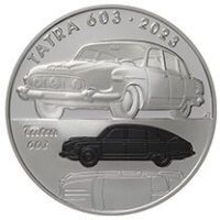 Česká mincovna Osobní automobil Tatra 603 500 Kč 2023 stříbrná mince Proof 25 g