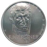 Česká mincovna 250. výročí narození F. J. Gerstnera a k 200. výročí zahájení výuky na pražské polytechnice 200 Kč 2006 stříbrná mince Proof 13 g