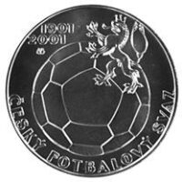 Česká mincovna 100. výročí založení Českého fotbalového svazu 200 Kč 2001 stříbrná mince Proof 13 g