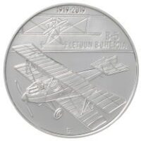 Česká mincovna 100. výročí sestrojení prvního letounu československé výroby Bohemia B-5 200 Kč 2019 stříbrná mince Proof 13 g