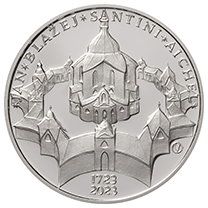 Česká mincovna 300. výročí úmrtí Jana Blažeje Santiniho - Aichela 200 Kč 2023 stříbrná mince Standard 13 g
