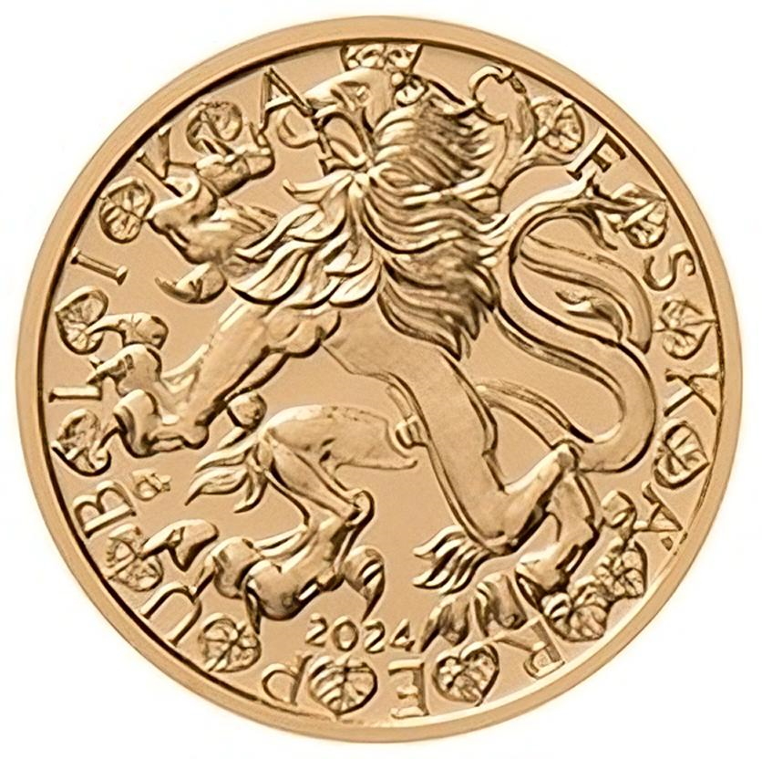 Česká mincovna Zlatá obchodní mince český dukát sv. Václav 2024 3,49 g - Obrázek 2
