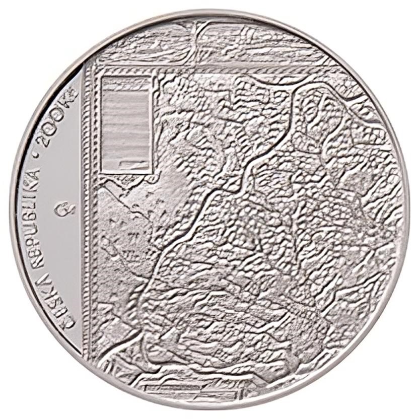 Česká mincovna 400. výročí vydání Komenského mapy Moravy 200 Kč 2024 stříbrná mince Standard 13 g - Obrázek 2