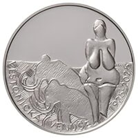 Česká mincovna 100. výročí nálezu plastiky ženy v Dolních Věstonicích, tzv. Věstonické venuše 200 Kč 2025 stříbrná mince Standard 13 g